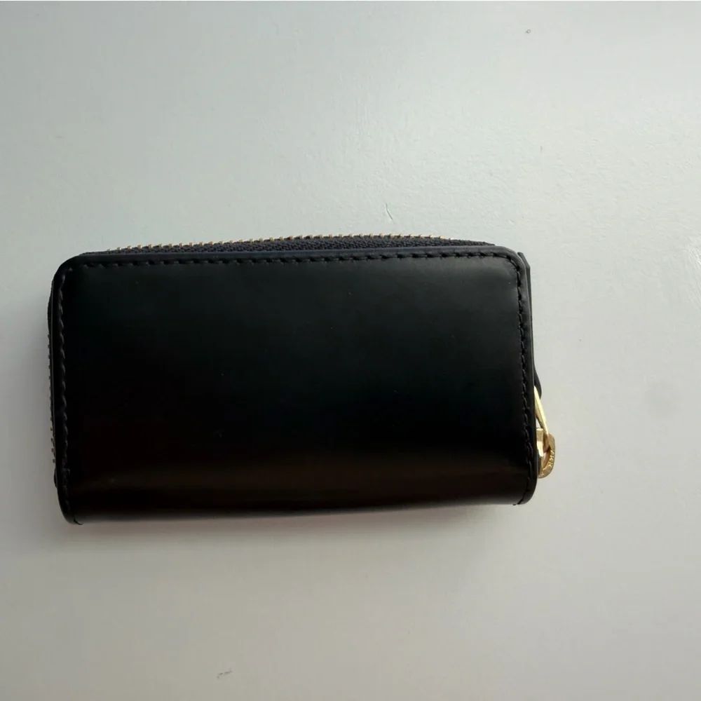 Wilfred Clientele Black Leather Zip-Around Card/Coin Case